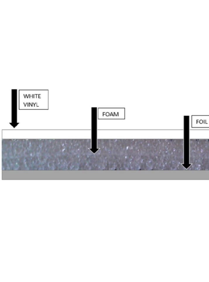 NASA TEK Reflective 2 Car White Foam Core Garage Door Insulation (1 roll ) 16'L X 21'H