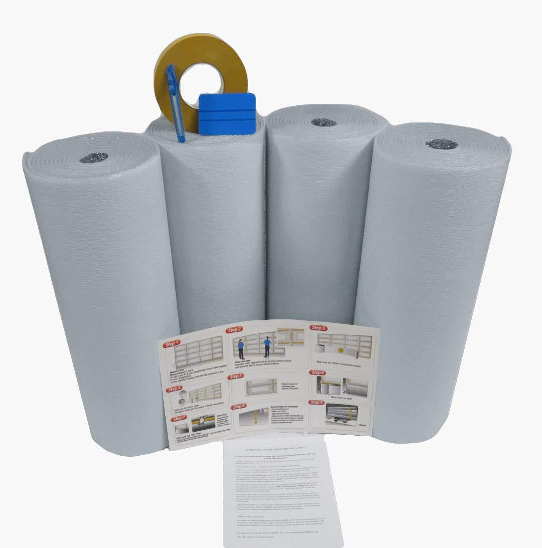 32 sqft (24" X 16' ) 1/4 R8 Reflective White Insulation Spiral Duct Pipe Wrap Foam Core (24" X 16' ) 1/4 R8 PREMIUM