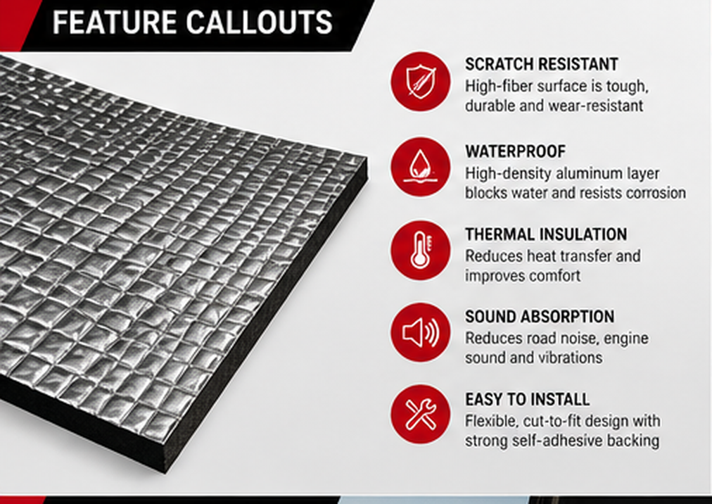 butyl sound deadener features