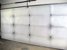 18'L X 8'H Kit (4 panels) NASATEK Reflective 2 Car White Foam Core Garage Door Insulation Kit (4 panels)