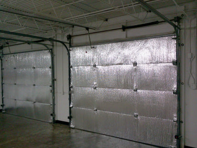 Double 16'Lx8'H Garage door Silver Reflective Foam (not cheap bubble) 5 panel 16'Lx8'H