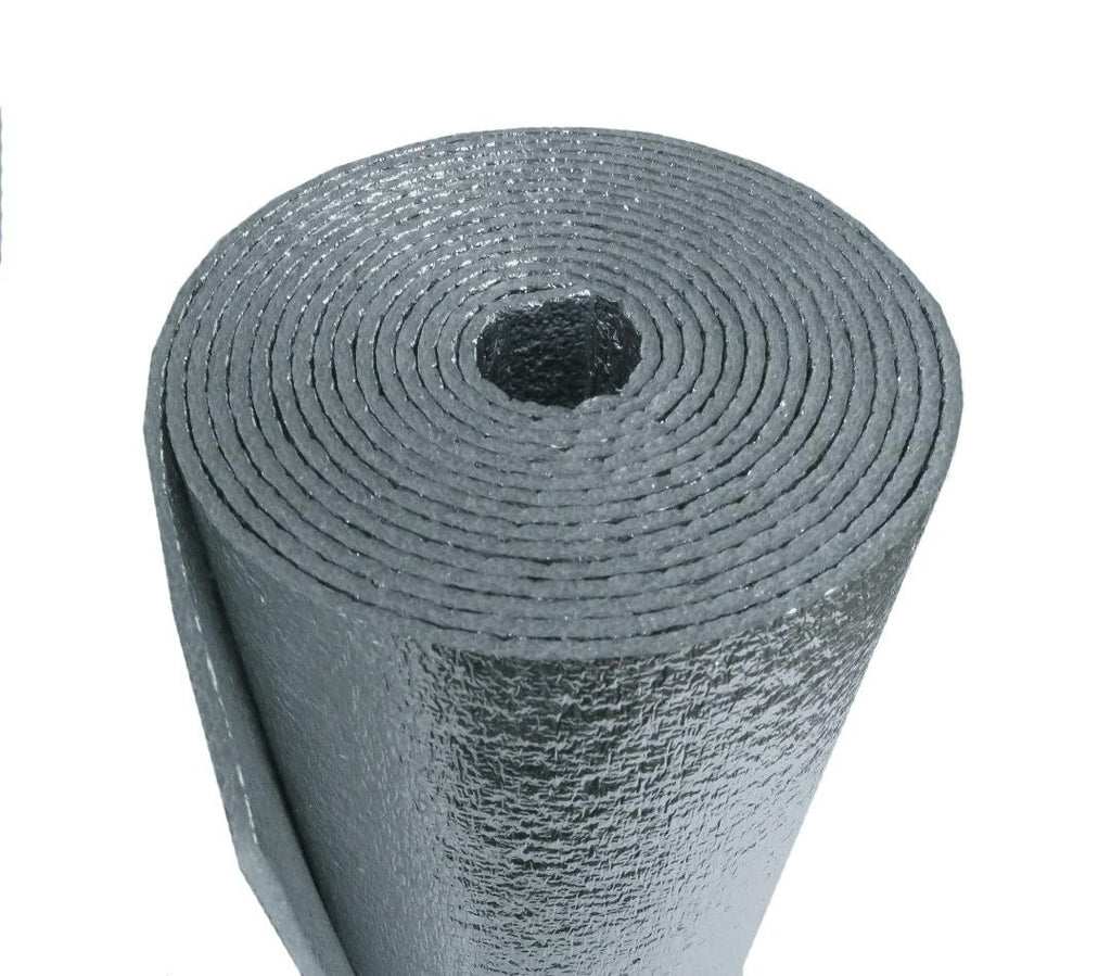 62.5 sqft (6" X 125' ) 1/8 R8 Reflective Foil Insulation Spiral Duct Pipe Wrap Foam Core 62.5 sqft (6" X 125' )  R8 PREMIUM